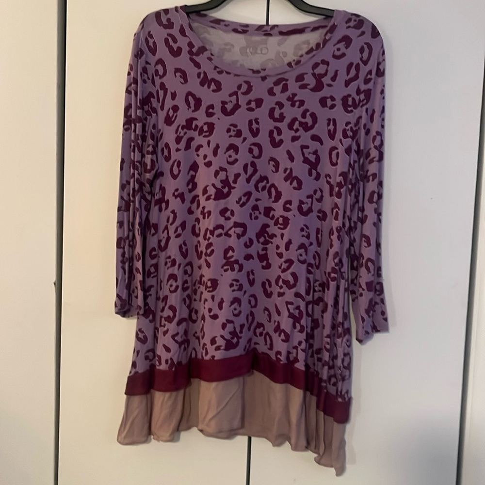 Logo Cheetah print tunic
